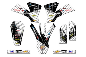 2004-2005 MXC RACE SERIES White Senge Graphics Kit Compatible with KTM - Imagen 1 de 10