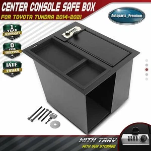 Nueva caja de almacenamiento segura de consola central con llaves y bandeja para Toyota Tundra 2014-2021 - Imagen 1 de 8
