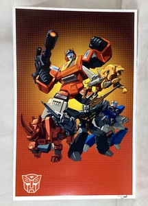 G1 Transformers Autobot Blaster & Cassettes Team Poster 11x17 Picture Box Grid - Picture 1 of 2
