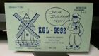 Cb Radio Qsl Postcard Windmill Dutchman Comic Langer 1970S Monett Missouri