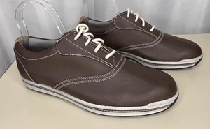 FootJoy Contour 54042 Sujetador para Hombres/Blanco "Contorno Informal" Zapatos de Golf Talla 9.5W NUEVO - Imagen 1 de 8