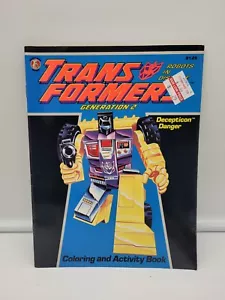 VTG NEW RARE - Transformers G2 DECEPTICON DANGER Coloring and Activity Book '93 - Picture 1 of 14