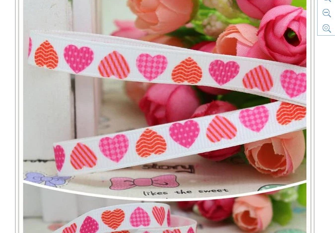 Love Hearts Ribbon 9mm wide 1m long Valentines Day - image 1 of 1