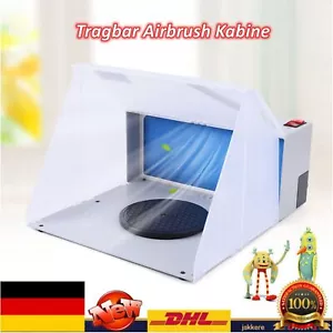 Tragbar Airbrush Kabine Mini Absauganlage Spritzkabine Lackierkabine Sprühbox DE - Bild 1 von 12