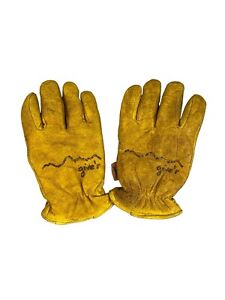 Give'r 4 Season Gloves Men's Yellow Leather Size - SMALL