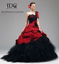 Vestido de novia rojo vino bicolor negro rojo burdeos vestido de marié vestido de fiesta encaje
