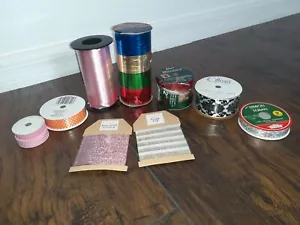 Christmas/Holiday Ribbons-Cording-Fringes Variety Pk Gift Wraping Sewing-10 Pks - Picture 1 of 6