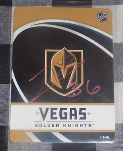 Logan Thompson Signed LVegas Golden Knights Logo Playing Card - Picture 1 of 1