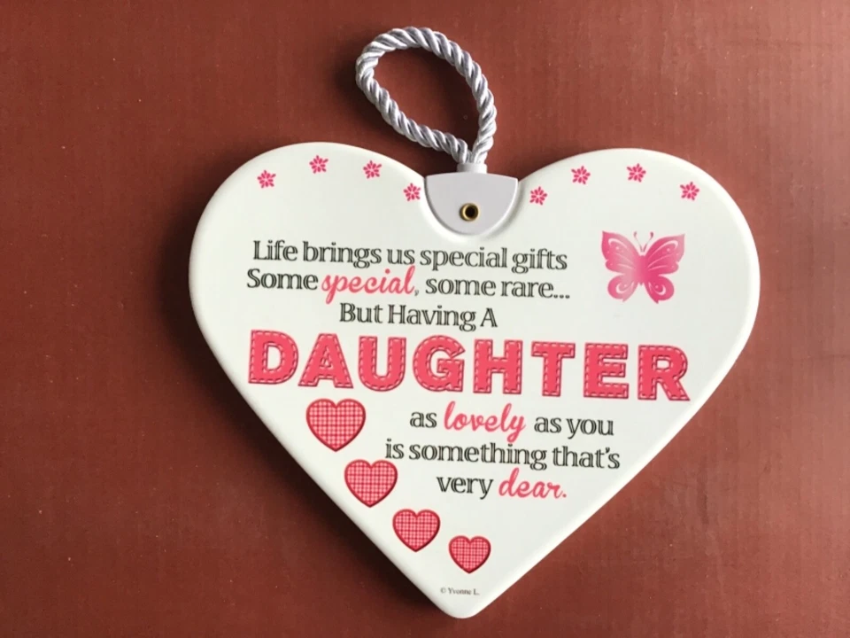 Hija Cerámica Corazón Regalo Placa Colgante Foto 1 de 1