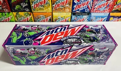 *Rare* Mountain Dew Purple Thunder New Sealed 12 Pack 12oz Cans - 7/24 - Image 1 of 2