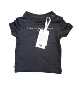 Tommy Hilfiger Baby ESSENTIAL LOGO T-SHIRT Black Age 0-3months REF CT# - Picture 1 of 7