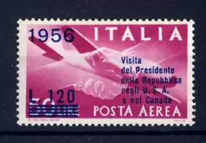 ITALIA REP. - PA - 1956 - Visita Presidente della Repubblica in USA e Canada (R) - Imagen 1 de 1