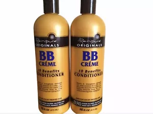 2 Renpure Hair Conditioner 10 Benefits BB Creme 16 oz Discontinued Organic - Picture 1 of 6