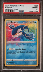2021 Pokemon SWSH Shining Fates #021 Kyogre Amazing Rare Holo PSA 10 Gem Mint - Picture 1 of 2