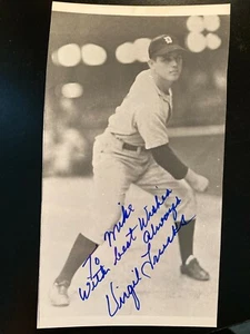 Virgil Trucks autographed Detroit Tigers vintage 4x7 cut photo signed auto - Picture 1 of 1
