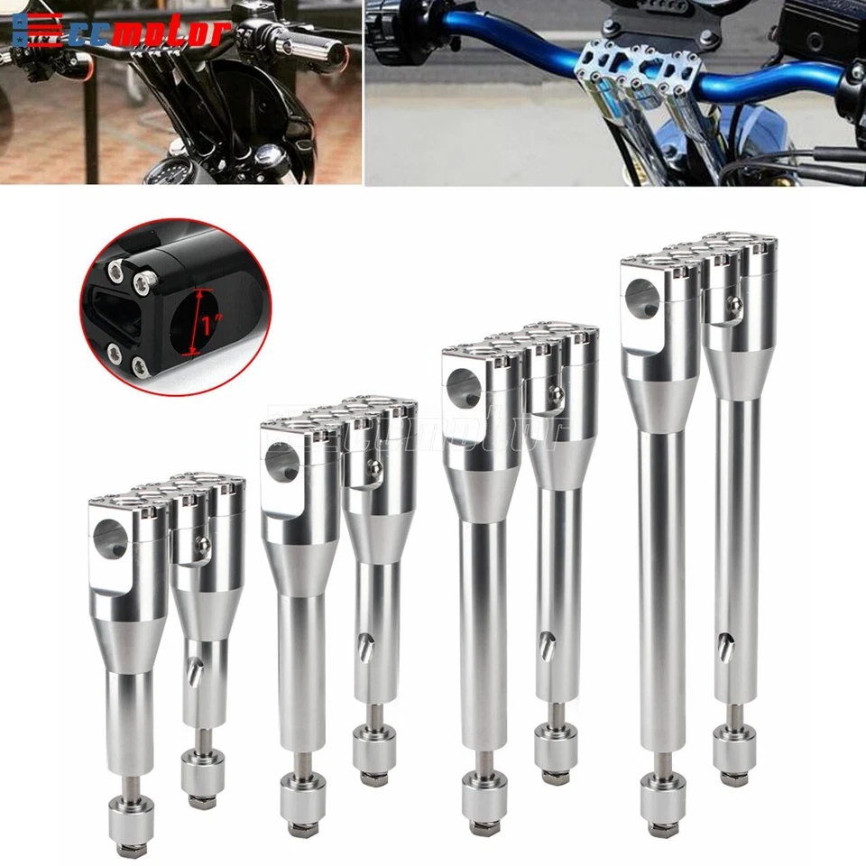 6" 8" 10" 12" Riser Handlebar 1" Top Clamp For Harley Iron XL 883 1200 Sportster — 第 1/4 张图片