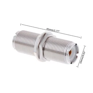 UHF SO239 Female To Female Jack Nut Bulkhead Panel Mount Adapter Connector Strai - Zdjęcie 1 z 8