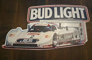 1991 Jaguar Bud light racing car team Davy Jones Metal sign 32” Wide By 18”tall - Picture 1 of 12