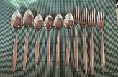 Juego mixto de cubiertos de acero inoxidable Towle Sigrid Alemania 18/8 10 cucharas tenedores Foto 1 de 4