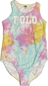 Polo Ralph Lauren Little Girl's Tie Dye One Piece Swimsuit Size 16 - Picture 1 of 6