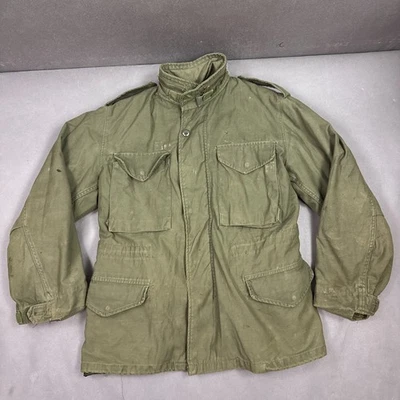 Vintage US Military Jacket Mens Small Green M65 OG Liner Serval See Description - Image 1 of 4