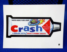 MARS ATTACKS WACKY PACKAGES 2019 COUPON BACK NO.14 CRASH TOOTHPASTE TOP LOADER