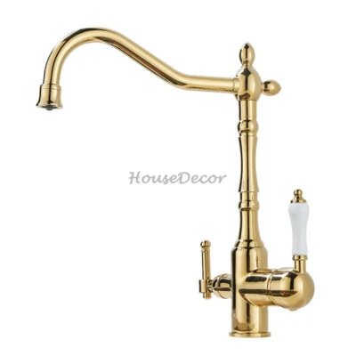 Dual Handles Kitchen Sink Faucet Three in One Rotating Direct Drinking Water Tap - Image 1 of 4