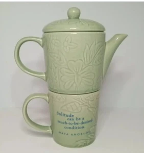 VINTAGE Hallmark Maya Angelou Einzeltasse stapelbar Teekanne und Tasse Set - Bild 1 von 14