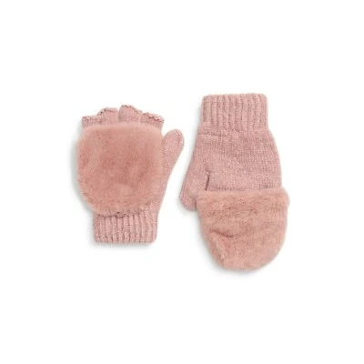 Guantes sin dedos Capelli de piel sintética rosa para niñas talla única Foto 1 de 4