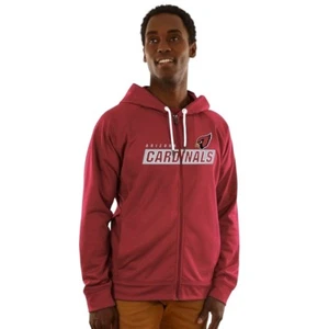 Men's NFL Arizona Cardinals Adult Elite Hoodie Full Zip Jacket Sweater XXL 2XL - Picture 1 of 4