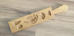 Antike/Vintage Holz Butterpresse/Form 5 Designs 16" - Bild 1 von 3