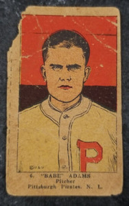 1923 W515-1 Babe Adams #6 Hand Cut  Poor