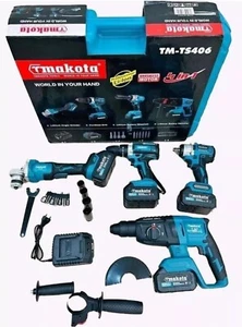 KIT 4 IN 1 TASSELLATORE TRAPANO IMPULSI AVVITATORE 68V BRUSHLES SMERIGLIATRICE - Foto 1 di 5