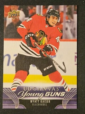 23-24 Upper Deck Wyatt Kaiser UD Canvas Young Guns 🔥🔥🔥 Chicago Blackhawks  - Image 1 of 2