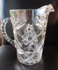 Anchor Hocking Early American Prescut Water Iced Tea Pitcher Excellent! - Picture 1 of 5
