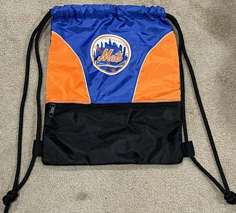 New York Mets MLB Heavy Duty Drawstring Backpack ***Excellent Condition*** Cover
