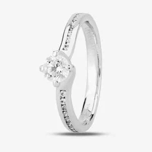 Colección 1888 Platino Corte Brillante Diamante Conjunto de Hombro Anillo Torcido... - Imagen 1 de 3