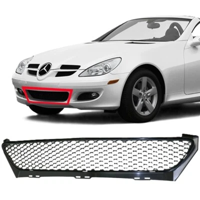 New Bumper Grille Textured For 2005-2011 Mercedes Benz SLK280 SLK300 SLK350 Blac Foto 1 de 4