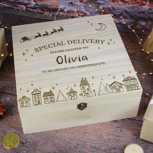 Luxury Personalised Christmas Village Xmas Eve Box Magical Special Delivery - Picture 1 of 18