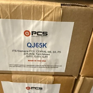 STÜCK SIEMENS QJ65K MONTAGE HARDWARE KIT 2POLIG 225A 240V NEU VERSANDBEREIT - Bild 1 von 1