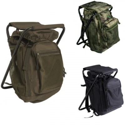 Ansitzrucksack mit Hocker Outdoor Rucksack Sitz Wanderrucksack Angelrucksack - Bild 1 von 4