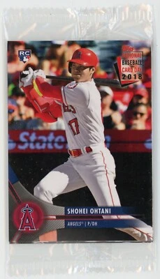 K203 SHOHEI OHTANI RC 2018 TOPPS NATIONAL TRADING CARD DAY SEALED PACK ROOKIE - Image 1 of 2