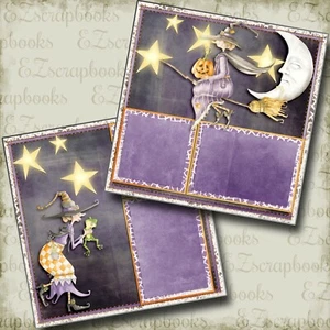 Witchy Night - Halloween - 2 Premade Scrapbook Pages - EZ Layout 3874 - Picture 1 of 3