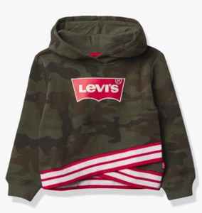 Levi's Girls' High Rise Pullover Hoodie Camo Green different sizes - Picture 1 of 7