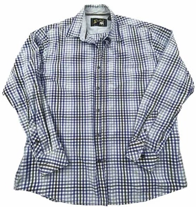 Dukes Button Up Skirt Men Size XL Blue Black Plaid - Picture 1 of 7