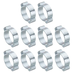 10er-Pack 20-23 mm Doppelohrschlauchklemme, verzinkter Stahl Crimpringe - Bild 1 von 6