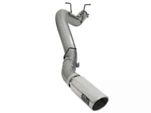aFe LARGE BORE HD 5in 409-SS DPF-Back Exhaust w/Polished Tip for 2017 GM Duramax - Picture 1 of 10