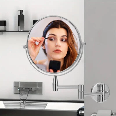 TAYLOR & BROWN Double Wall Mounted Shaving Makeup Extendable Home Hotel Bedroom Bathroom Mirror