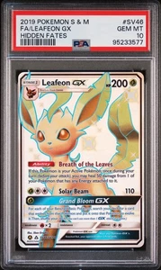 Leafeon GX SV46/SV94 Hidden Fates: Shiny Vault Holo PSA 10 - Picture 1 of 2