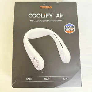 TORRAS - Coolify Air Smart 3-in-1 Neck Air Conditioner Cooling Heating Fan White - Picture 1 of 4